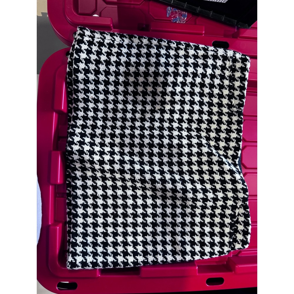 Gap Women Black White Houndstooth Wool Blend Mini Skirt Size 10 RN 54023